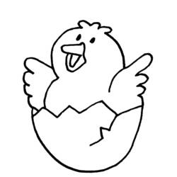 Disegno Pulcino che esce dall'uovo da colorare Disegno Pulcino che esce dall'uovo da colorare