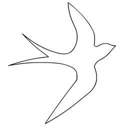 Disegno Rondine in volo da colorare