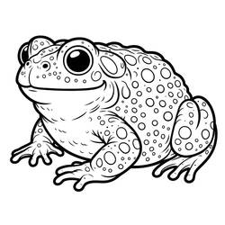 Disegno Rospo seduto con il dorso maculato da colorare Disegno Rospo seduto con il dorso maculato da colorare