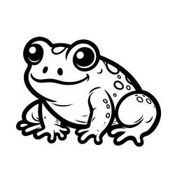 Disegno Rospo seduto con un grande sorriso da colorare Disegno Rospo seduto con un grande sorriso da colorare