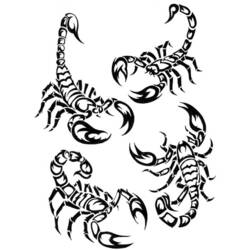Disegno Scorpione in stile tribale da colorare