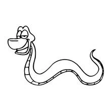 Disegno Serpente con un grande sorriso da colorare