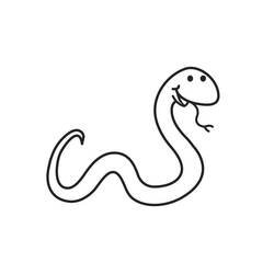 Disegno Serpente dal corpo ondulato e lingua biforcuta da colorare