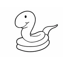 Disegno Serpente arrotolato da colorare