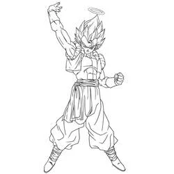 Gogeta di Dragon Ball Z - Disegni da colorare gratuiti Gogeta di Dragon Ball Z - Disegni da colorare gratuiti