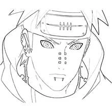 Disegno Yahiko ritratto con bandana e piercing da colorare