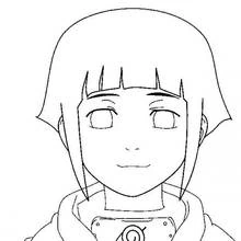 Disegno Hinata in primo piano da colorare