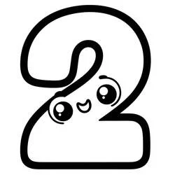 Numero 2 - Disegni da colorare gratuiti Numero 2 - Disegni da colorare gratuiti