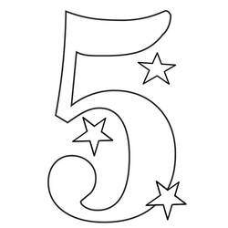 Disegno Numero 5 #221392 da stampare e colorare Disegno Numero 5 #221392 da stampare e colorare