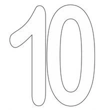 Disegno Numero 10 in caratteri grandi e arrotondati da colorare Disegno Numero 10 in caratteri grandi e arrotondati da colorare