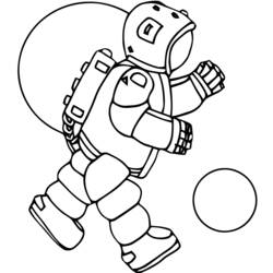 Disegno Astronauta che cammina nello spazio da colorare