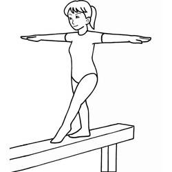 Disegno Ginnasta in equilibrio sulla trave da colorare Disegno Ginnasta in equilibrio sulla trave da colorare