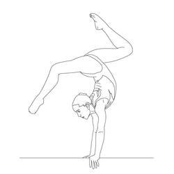Disegno Ginnastica in verticale sulla trave da colorare Disegno Ginnastica in verticale sulla trave da colorare