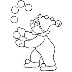 Disegno Giocoliere che lancia palline in aria da colorare