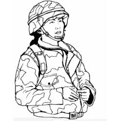 Disegno Militare con casco e giacca mimetica da colorare Disegno Militare con casco e giacca mimetica da colorare