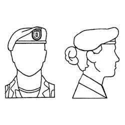 Disegno Militari con basco da colorare Disegno Militari con basco da colorare