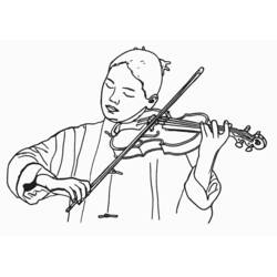 Disegno Musicista che suona il violino da colorare