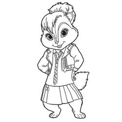 Disegno Brittany di Alvin e the Chipmunks in posa sicura da colorare