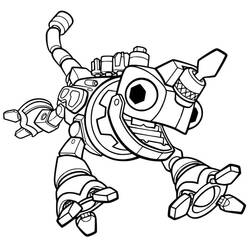 Disegno Ty-Rux di Dinotrux in posa dinamica da colorare