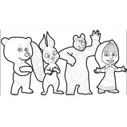 Masha e the Bear - Disegni da colorare gratuiti Masha e the Bear - Disegni da colorare gratuiti