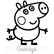 Disegno George Pig con le braccia aperte da colorare