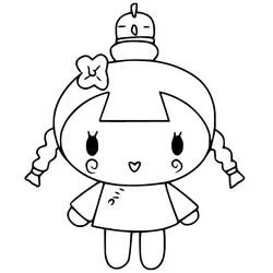 Disegno Ching da Pucca con codini da colorare