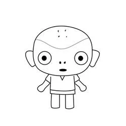 Disegno Dada di Pucca in piedi semplicemente da colorare