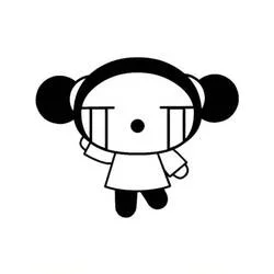 Disegno Pucca che piange con lacrime che scendono da colorare