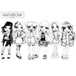 Rainbow High - Disegni da colorare gratuiti Rainbow High - Disegni da colorare gratuiti