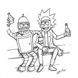 Rick e Morty - Disegni da colorare gratuiti Rick e Morty - Disegni da colorare gratuiti