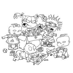 Disegno Rugrats che giocano insieme da colorare