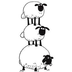 Disegno Shaun, Vita da Pecora e amici in una torre da colorare