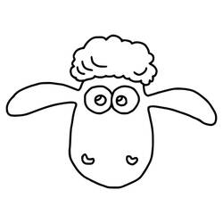 Disegno Shaun, Vita da Pecora volto frontale da colorare