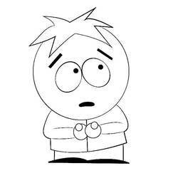 Disegno Butters con espressione preoccupata da colorare Disegno Butters con espressione preoccupata da colorare