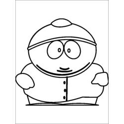 Disegno Cartman in piedi con un grande sorriso da colorare Disegno Cartman in piedi con un grande sorriso da colorare