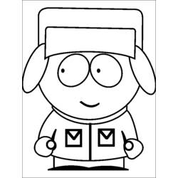 Disegno South Park bambino con occhi grandi e rotondi da colorare Disegno South Park bambino con occhi grandi e rotondi da colorare