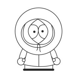 Disegno Kenny con il cappuccio stretto da colorare Disegno Kenny con il cappuccio stretto da colorare