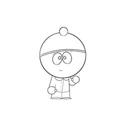 Disegno Stan Marsh con testa rotonda e cappello a pompon da colorare Disegno Stan Marsh con testa rotonda e cappello a pompon da colorare