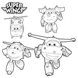 Super Wings - Disegni da colorare gratuiti Super Wings - Disegni da colorare gratuiti