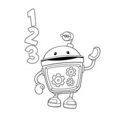 Disegno Bot di Team Umizoomi che saluta da colorare Disegno Bot di Team Umizoomi che saluta da colorare