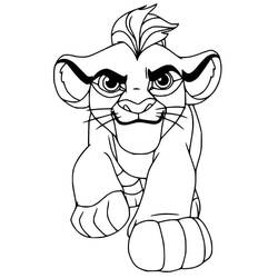 Disegno Kion seduto con sguardo determinato da colorare