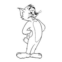 Disegno Tom in piedi con le mani sui fianchi da colorare