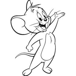 Disegno Jerry che saluta con un grande sorriso da colorare