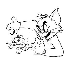 Disegno Tom che cerca di catturare Jerry da colorare