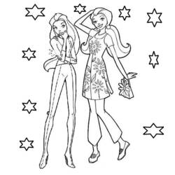 Disegno Totally Spies duo in posa elegante da colorare