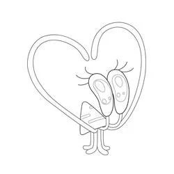 Disegno Bernie con corpo a forma di cuore da colorare Disegno Bernie con corpo a forma di cuore da colorare