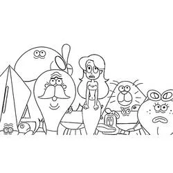 Disegno Zig e Sharko gruppo di personaggi insieme da colorare Disegno Zig e Sharko gruppo di personaggi insieme da colorare