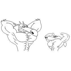 Disegno Sharko e Zig con corpi muscolosi da colorare Disegno Sharko e Zig con corpi muscolosi da colorare