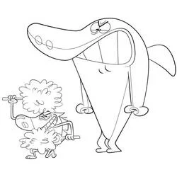 Disegno Zig e Sharko che giocano insieme da colorare Disegno Zig e Sharko che giocano insieme da colorare