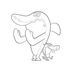 Disegno Zig e Sharko che giocano insieme da colorare Disegno Zig e Sharko che giocano insieme da colorare